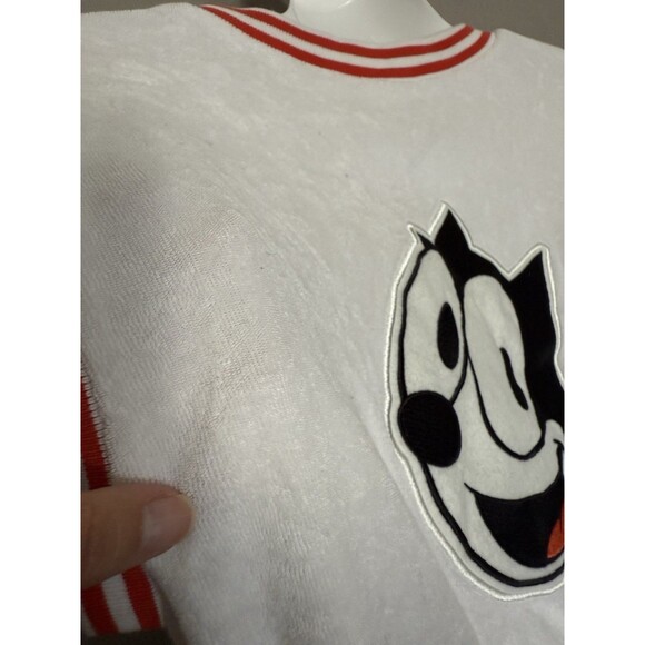 Vintage Felix The Cat Universal Studios Vest Large White Red Womens Embroidered - Picture 3 of 9